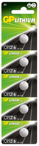 GP Batteries GPPBL1216015 Coin Lithium tear-strip packaging; offer contains 2000 batteries