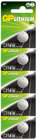 GP Batteries GPPBL1616028 Coin Lithium tear-strip packaging; offer contains 2000 batteries