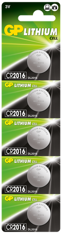 GP Batteries GPPBL2016143 Coin Lithium tear-strip packaging; offer contains 100 batteries