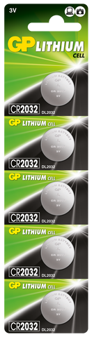 GP Batteries GPPBL2032188 Coin Lithium tear-strip packaging; offer contains 100 batteries