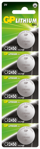 GP Batteries GPPBL2450054 Coin Lithium tear-strip packaging; offer contains 1000 batteries