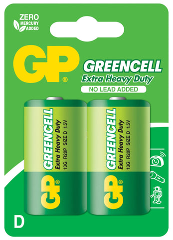 GP Batteries GPPCC13KC003 D Carbon Zinc pack packaging; offer contains 20 batteries