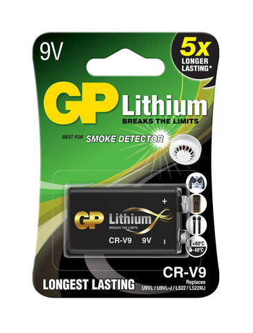 GP Batteries GPPVLCRV9003 9V Lithium pack packaging; offer contains 10 batteries