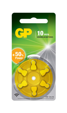 GP Batteries GPPBZZ10F013 Hearing Zinc air pack packaging; offer contains 60 batteries