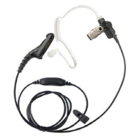 Motorola R7 Radio Single Wire Acoustic Tube Kit with In-line Ppt and Braided Fiber Cable - Compatible Replacement