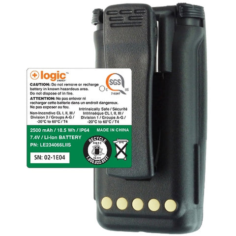 Harris XG-75P Battery 2500mAh Li-Ion Intrinsically Safe - Compatible Replacement
