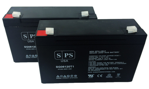 Replacement for light alarms SL050 6V 12Ah Battery - 2 pack - product photo