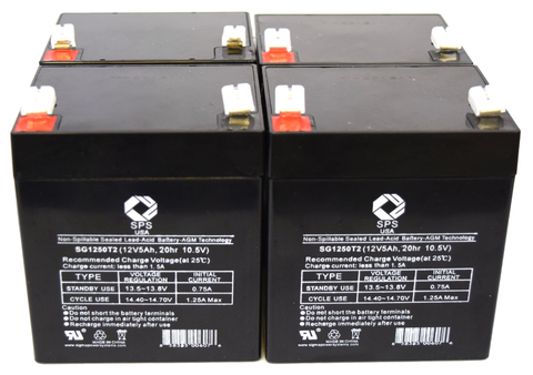 12V 5Ah batteries T2 - 4 pack - product photo