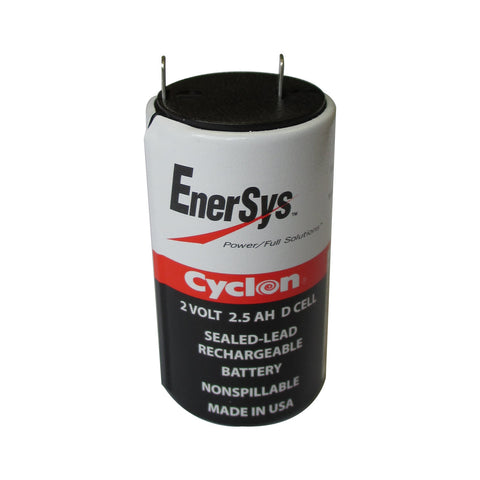 Enersys Cyclon 0810-0004 Battery -2 Volt 2.5 Ah D Cell