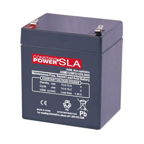 Constant Power AGMD1250F2 Battery - 12V 4.5Ah (.250" Terminal)