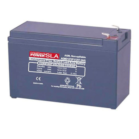 Constant Power AGMD1272F1 Battery - 12V 7.2Ah (.187" Terminal)