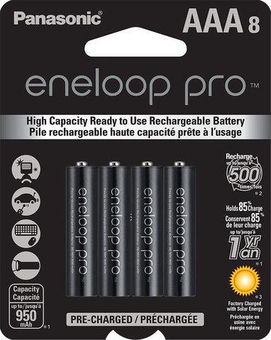 Panasonic Eneloop Pro AAA Batteries - BK-4HCCA8BA (8 Pack)