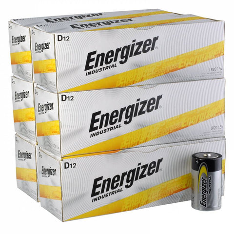 Energizer Industrial D Cell Batteries - EN95 Wholesale Case of 72