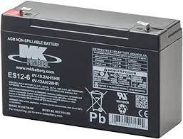MK ES12-6 Battery - 6V 12Ah Sealed AGM