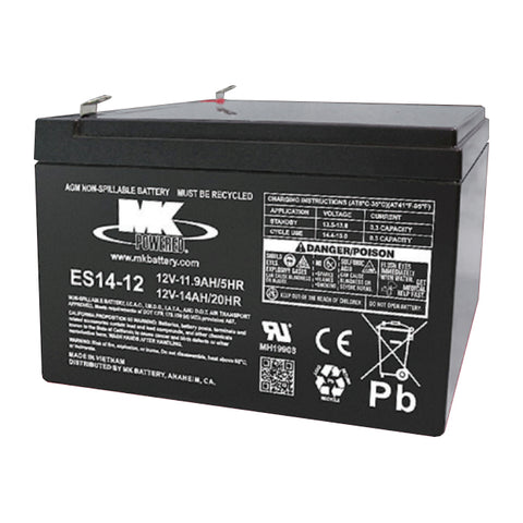 MK ES14-12 Battery - 12V 14Ah Sealed AGM