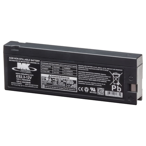 MK ES2.3-12V Battery - 12V 2.3Ah Sealed AGM