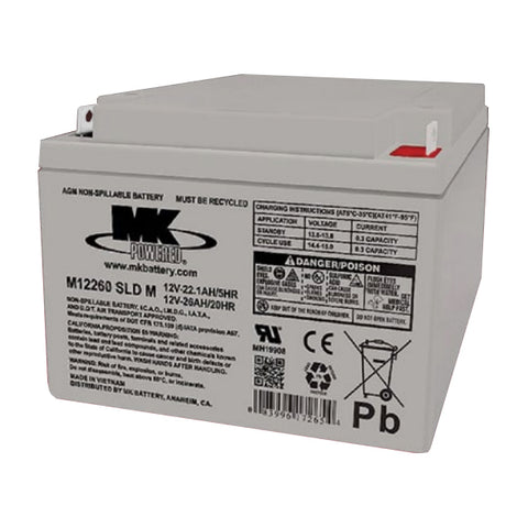 MK ES26-12 Battery - 12V 26Ah Sealed AGM – RocketDistributing.com