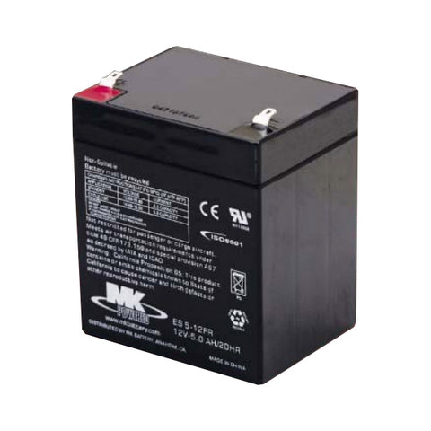MK ES5-12FR Battery - 12V 5Ah Sealed AGM (Flame Retardant)