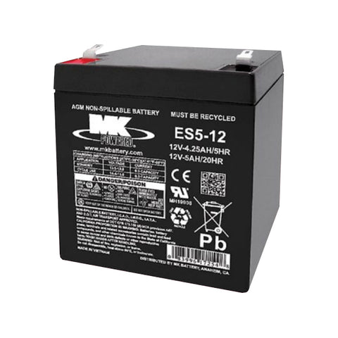 MK ES5-12 Battery - 12V 5Ah Sealed AGM