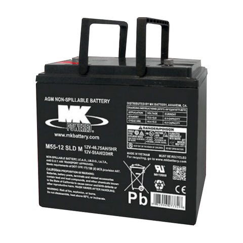 MK ES55-12 Battery - 12V 55Ah Sealed AGM