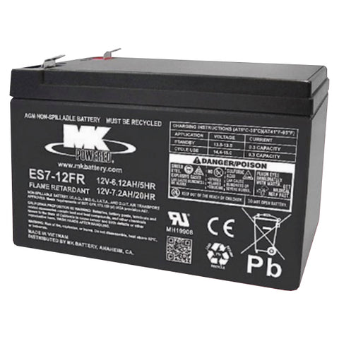 MK ES7-12FR Battery - 12V 7Ah Sealed AGM (Flame Retardant)
