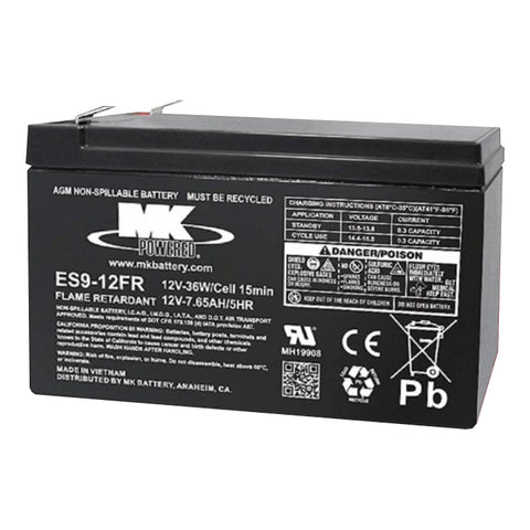 MK ES9-12FR Battery - 12V 9Ah Sealed AGM