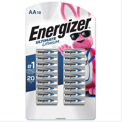 Energizer AA Ultimate Lithium Batteries - L91 (18 Pack)