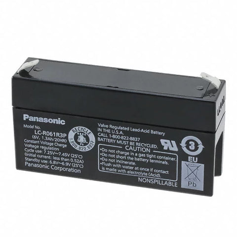 Panasonic LC-R061R3P Battery - 6 Volt 1.3 Ah