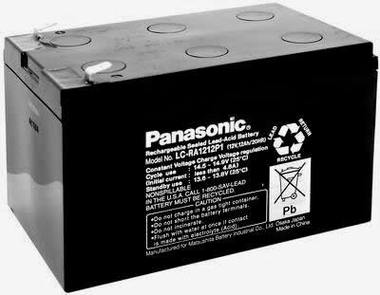 Panasonic LC-RA1212P1 Battery - 12 Volt 12 Ah (.250" Terminals)