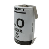 Saft LO26SX-STS Battery - 3V D Cell with Solder Tabs