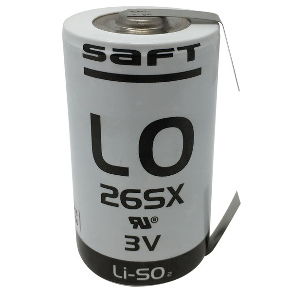 Saft LO26SX-STS Battery - 3V D Cell with Solder Tabs