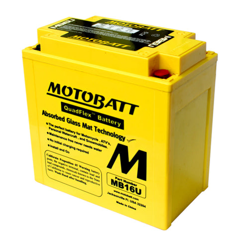 Motobatt MB16U Battery - 12V 20Ah 250CCA Sealed AGM