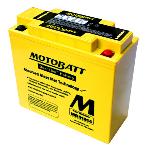 Motobatt MB51814 Battery - 12V 21Ah 220CCA Sealed AGM