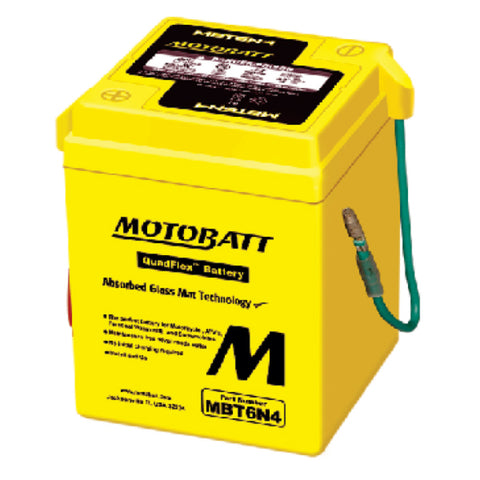 Motobatt MBT6N4 Battery - 6V 4Ah Sealed AGM