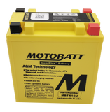 Motobatt MBTX16U Battery - 12V 19Ah 270CCA Sealed AGM