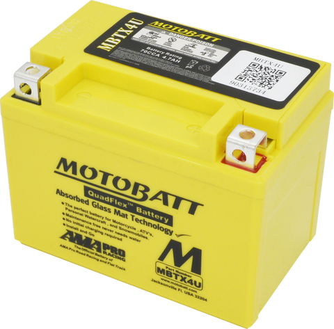 Motobatt MBTX4U Battery - 12V 4.7Ah 70CCA Sealed AGM