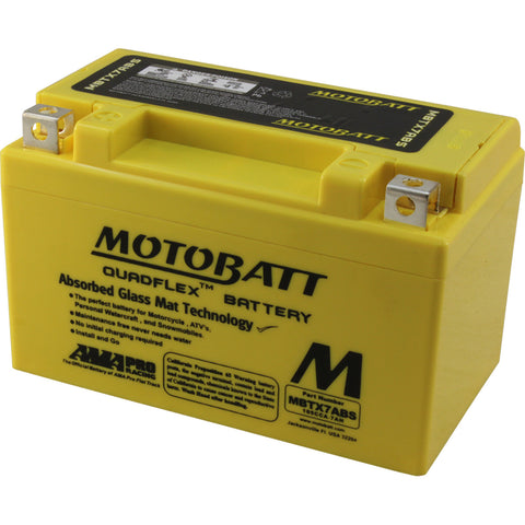 Motobatt MBTX7ABS Battery - 12V 7Ah 105CCA Sealed AGM