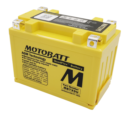 Motobatt MBTX9U Battery - 12V 10.5Ah 160CCA Sealed AGM