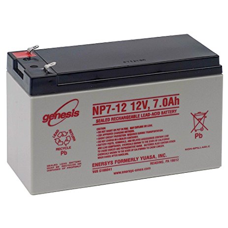Enersys Genesis NP7-12 Battery - 12 Volt 7 Ah (.187" Terminals)