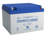 Power Sonic PS-12260 NB Battery - 12 Volt 26 Amp Hour (Nut & Bolt)