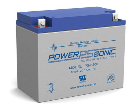 Power Sonic PS-6200 NB Battery - 12 Volt 20 Amp Hour
