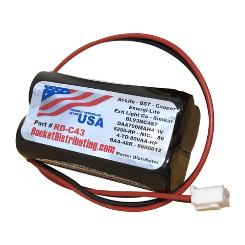 Rocket Distributing RD-C43 Battery