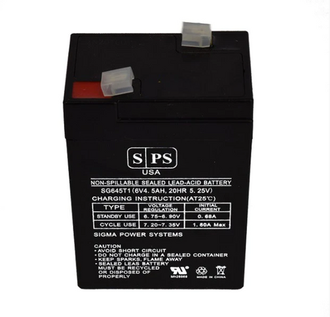 SG645T1 battery for Emergi-Lite CSM1, 6V 4.5Ah compatible replacement