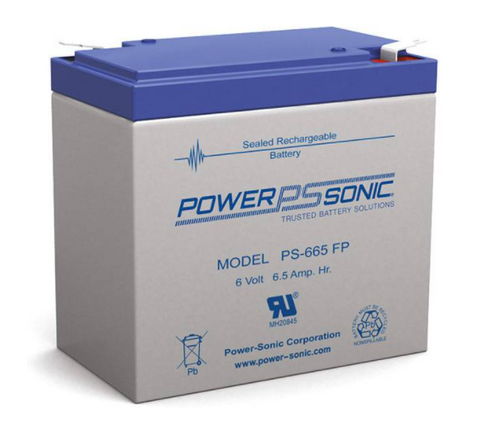 Power Sonic PS-665 FP Battery - 6 Volt 6.5 Amp Hour