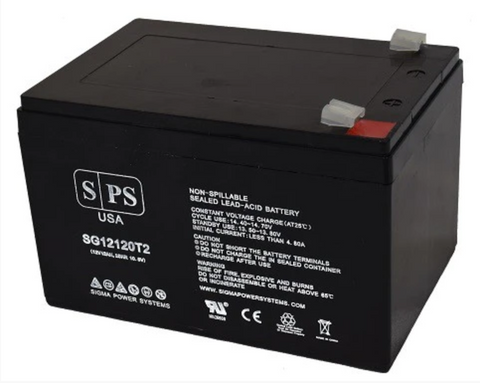 Sigma SG12120T2 Battery - 12V 12Ah .250" Terminals