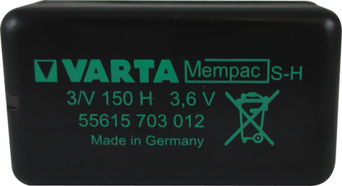 Varta 55615703012 Battery Mempac 3/V150H 3.6V NiMH S-H Battery